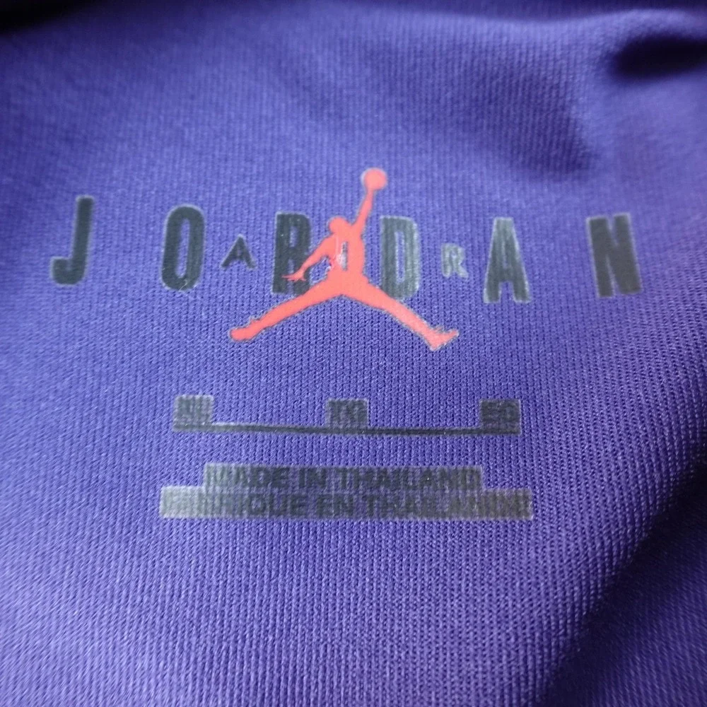 Jordan Shirt Mens XL Purple Dri FIT Golf Mock Neck Long Sleeve Tee Performance